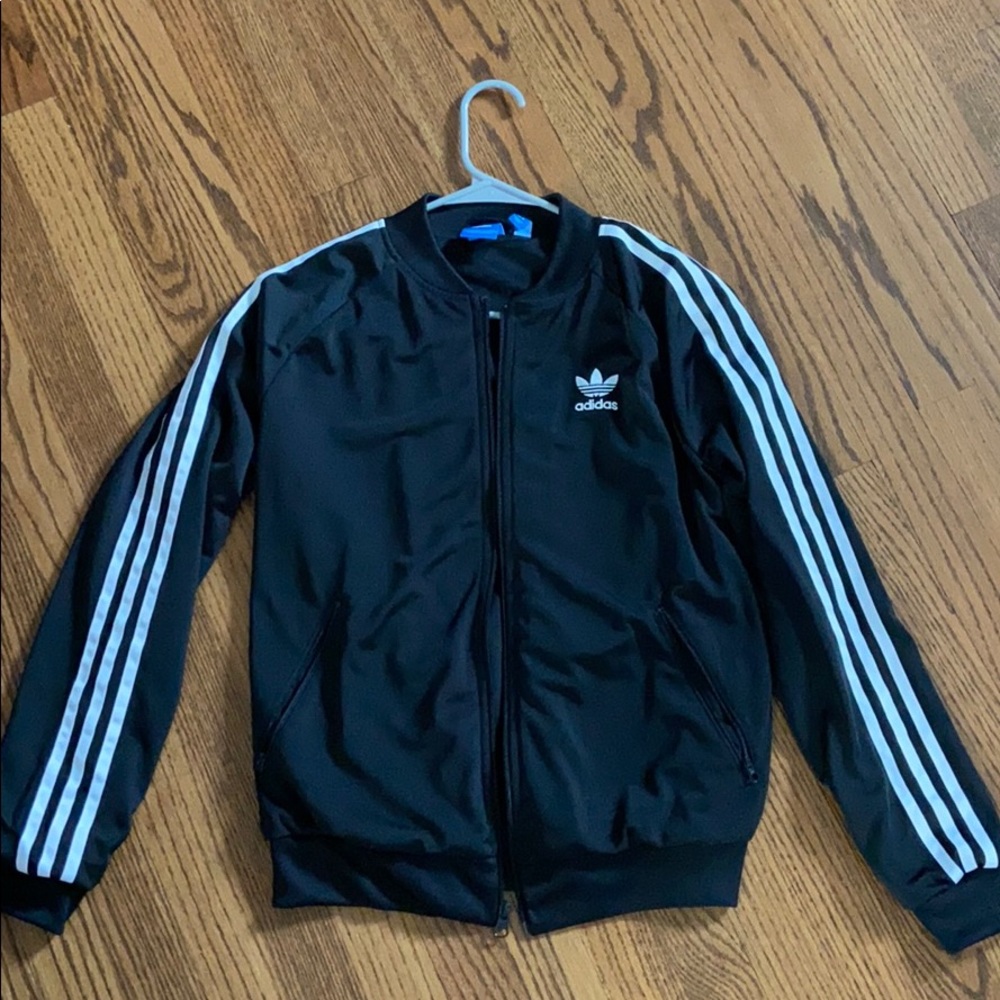 ADIDAS BLACK TRACK JACKET